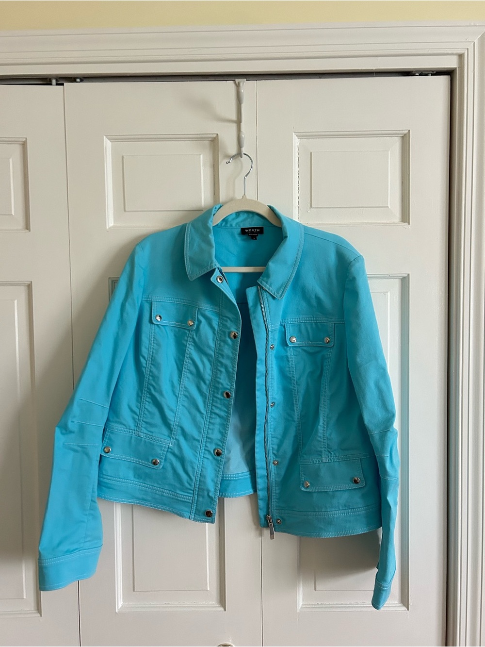 Worth Turquoise Jean Jacket